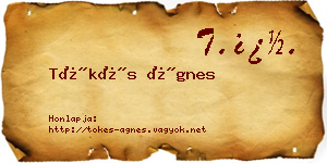 Tőkés Ágnes névjegykártya