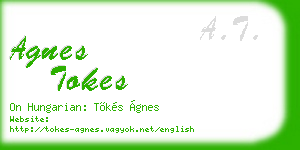 agnes tokes business card