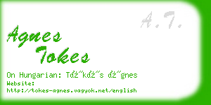 agnes tokes business card